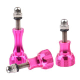 Maxbell Knob Thumb Screw Bolt Nut with Caps for GoPro HE HERO & HD HERO & HD HERO3 Rose Red