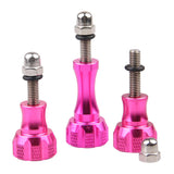 Maxbell Knob Thumb Screw Bolt Nut with Caps for GoPro HE HERO & HD HERO & HD HERO3 Rose Red