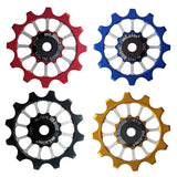 Maxbell 12T Bike Bearing Jockey Wheel Rear Derailleur Pulley Ceramic Bearing Red