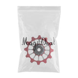 Maxbell 12T Bike Bearing Jockey Wheel Rear Derailleur Pulley Ceramic Bearing Red