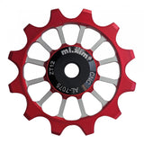 Maxbell 12T Bike Bearing Jockey Wheel Rear Derailleur Pulley Ceramic Bearing Red