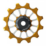 Maxbell 12T Bike Bearing Jockey Wheel Rear Derailleur Pulley Ceramic Bearing Golden