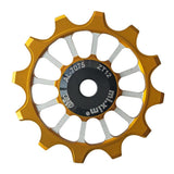 Maxbell 12T Bike Bearing Jockey Wheel Rear Derailleur Pulley Ceramic Bearing Golden