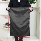 Max Large Capacity Bag Waterproof Drawstring Storage Pouch Sack Black 50x70cm