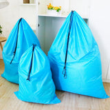 Max Large Capacity Bag Waterproof Drawstring Storage Pouch Sack Blue 110x140cm