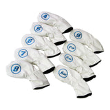 Max 4-AW  9pcs Golf Club Head Cover Irons Headcover Protector with Number White