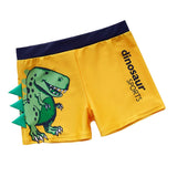 Maxbell Kids Swimsuit Shorts Swimwear Youth Swimming Bath Pants Dinosaur Yellow M