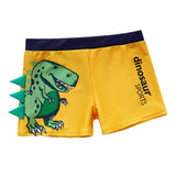 Maxbell Kids Swimsuit Shorts Swimwear Youth Swimming Bath Pants Dinosaur Yellow M