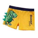 Maxbell Kids Swimsuit Shorts Swimwear Youth Swimming Bath Pants Dinosaur Yellow M