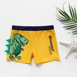 Maxbell Kids Swimsuit Shorts Swimwear Youth Swimming Bath Pants Dinosaur Yellow M