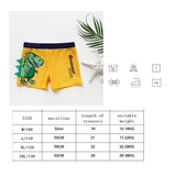 Maxbell Kids Swimsuit Shorts Swimwear Youth Swimming Bath Pants Dinosaur Yellow M