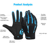 Maxbell Full Finger Cycling Gloves Touch Screen Motorcycle Bicycle Riding Mittens M