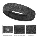 Maxbell Men Women Sports Headband Gym Tennis Basketball Sweatband Hairband Gray