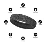 Maxbell Men Women Sports Headband Gym Tennis Basketball Sweatband Hairband Gray