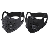 Maxbell Motorcycle Cycling Half Face Mask with Filter Activated Carbon Mask Gray