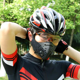 Maxbell Motorcycle Cycling Half Face Mask with Filter Activated Carbon Mask Gray