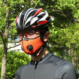 Maxbell Motorcycle Cycling Half Face Mask with Filter Activated Carbon Mask Gray