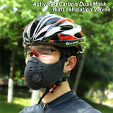 Maxbell Motorcycle Cycling Half Face Mask with Filter Activated Carbon Mask Gray