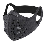 Maxbell Motorcycle Cycling Half Face Mask with Filter Activated Carbon Mask Gray