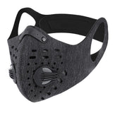 Maxbell Motorcycle Cycling Half Face Mask with Filter Activated Carbon Mask Gray
