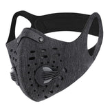Maxbell Motorcycle Cycling Half Face Mask with Filter Activated Carbon Mask Gray