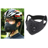 Maxbell Motorcycle Cycling Half Face Mask with Filter Activated Carbon Mask Gray