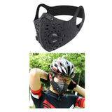 Maxbell Motorcycle Cycling Half Face Mask with Filter Activated Carbon Mask Gray
