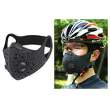 Maxbell Motorcycle Cycling Half Face Mask with Filter Activated Carbon Mask Gray