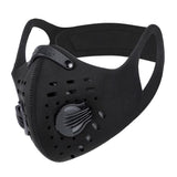 Maxbell Motorcycle Cycling Half Face Mask with Filter Activated Carbon Mask Black