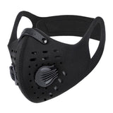 Maxbell Motorcycle Cycling Half Face Mask with Filter Activated Carbon Mask Black