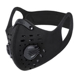 Maxbell Motorcycle Cycling Half Face Mask with Filter Activated Carbon Mask Black