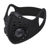 Maxbell Motorcycle Cycling Half Face Mask with Filter Activated Carbon Mask Black