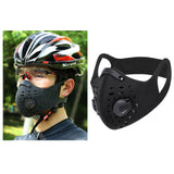 Maxbell Motorcycle Cycling Half Face Mask with Filter Activated Carbon Mask Black