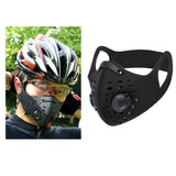 Maxbell Motorcycle Cycling Half Face Mask with Filter Activated Carbon Mask Black