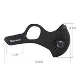 Maxbell Cycling Sports Anti Dust Gas Activated Carbon Filter Half Face Mask Orange