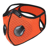 Maxbell Cycling Sports Anti Dust Gas Activated Carbon Filter Half Face Mask Orange