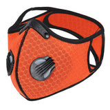 Maxbell Cycling Sports Anti Dust Gas Activated Carbon Filter Half Face Mask Orange