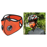 Maxbell Cycling Sports Anti Dust Gas Activated Carbon Filter Half Face Mask Orange