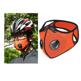 Maxbell Cycling Sports Anti Dust Gas Activated Carbon Filter Half Face Mask Orange