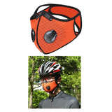 Maxbell Cycling Sports Anti Dust Gas Activated Carbon Filter Half Face Mask Orange