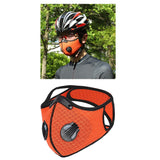 Maxbell Cycling Sports Anti Dust Gas Activated Carbon Filter Half Face Mask Orange