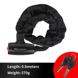 Maxbell Bicycle Cable Lock Anti-theft Bikes Motorcycle Chain Lock with Sleeve 0.9M