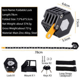 Maxbell Bike Anti Theft Chain Lock Portable Motorcycle Folding Hamburg Security Lock