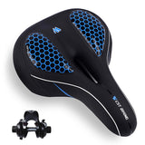 Maxbell Bicycle Front Seat Cushion Bike Seat with Waterproof Back Taillight Blue