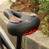 Maxbell Bicycle Front Seat Cushion Bike Seat with Waterproof Back Taillight Blue