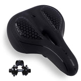 Maxbell Bicycle Front Seat Cushion Bike Seat with Waterproof Back Taillight Black