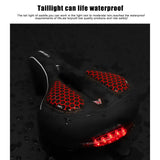 Maxbell Bicycle Front Seat Cushion Bike Seat with Waterproof Back Taillight Black