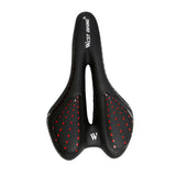 Maxbell Bicycle Seat Cycling Hollow Saddle Pad Replacement Soft Cushion Black+Red