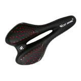 Maxbell Bicycle Seat Cycling Hollow Saddle Pad Replacement Soft Cushion Black+Red