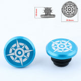 Maxbell 1 Piece Alloy Bicycle Bike Handlebar End Plugs Bar End Cap Blue A
